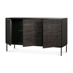GROOVES SIDEBOARD - VARNISHED TEAK - OFF BLACK - 60'' by Ethnicraft