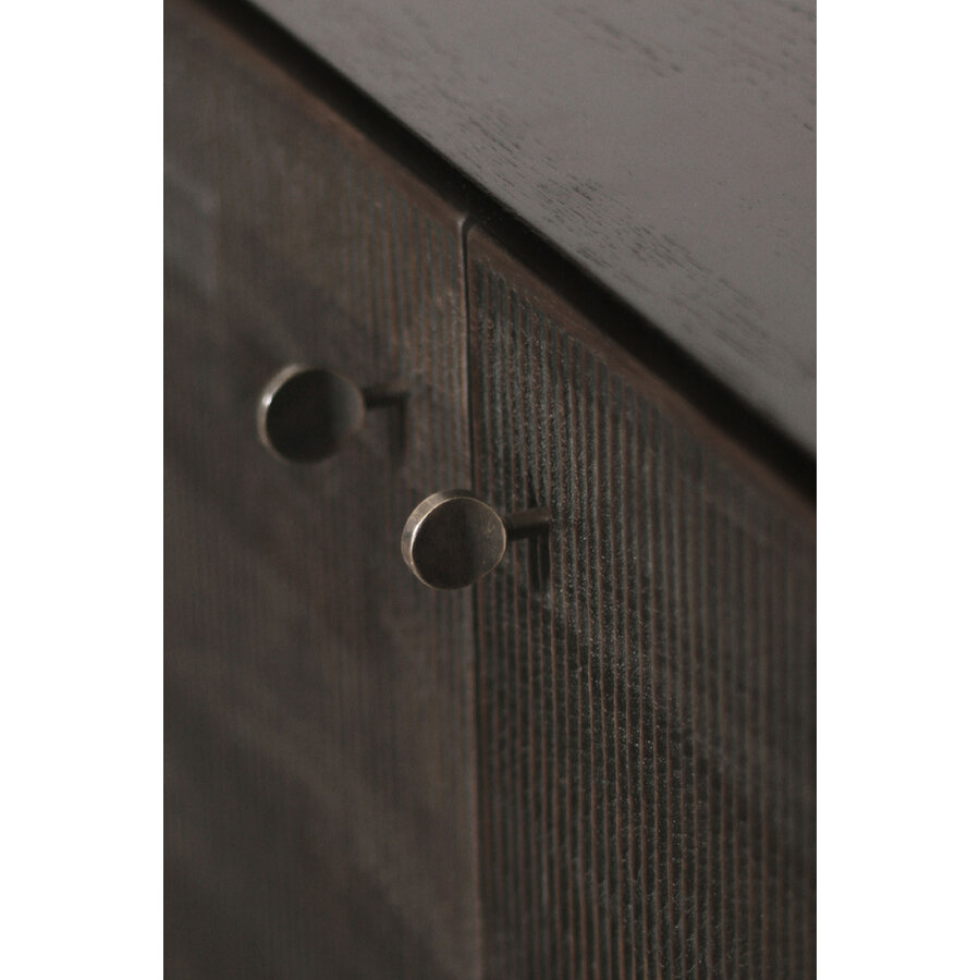 GROOVES SIDEBOARD - VARNISHED TEAK - OFF BLACK - 60'' by Ethnicraft