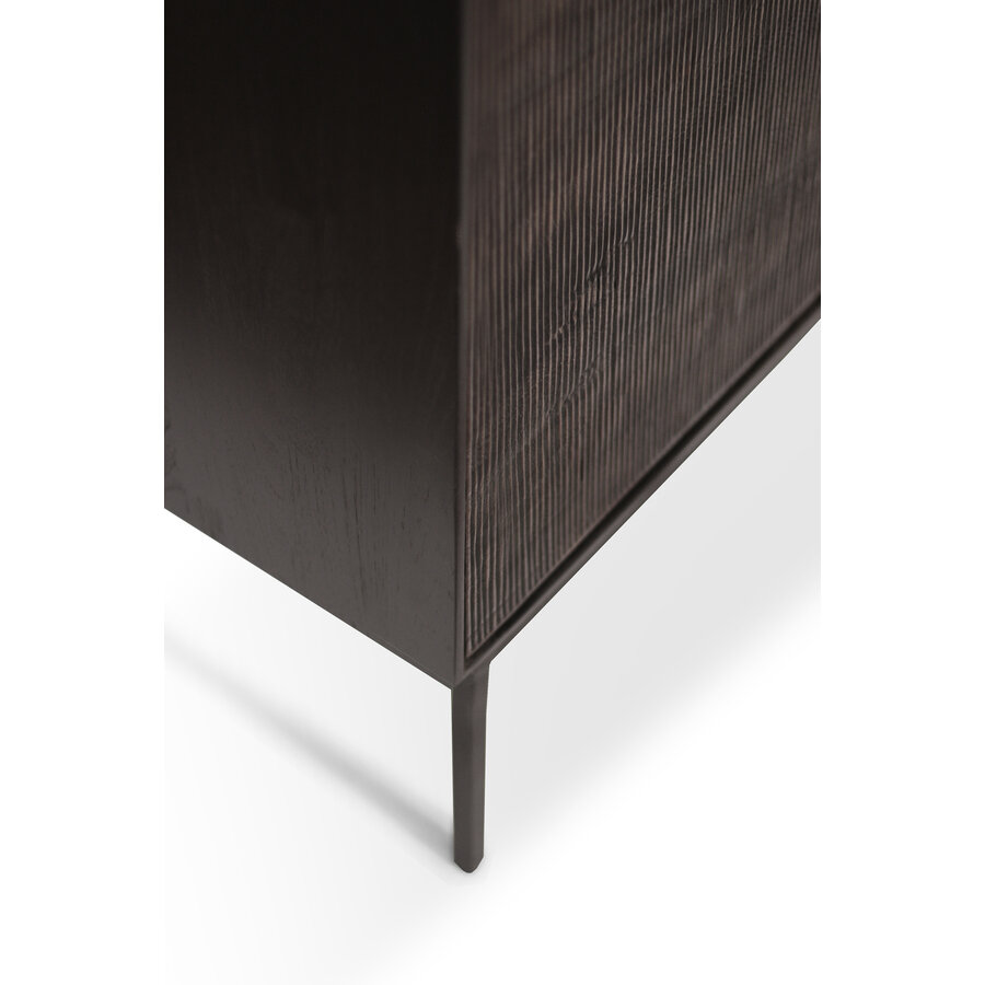 GROOVES SIDEBOARD - VARNISHED TEAK - OFF BLACK - 60'' by Ethnicraft