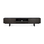 MOSAIC TV CUPBOARD - VARNISHED TEAK - OFF BLACK 95.5'' by Ethnicraft