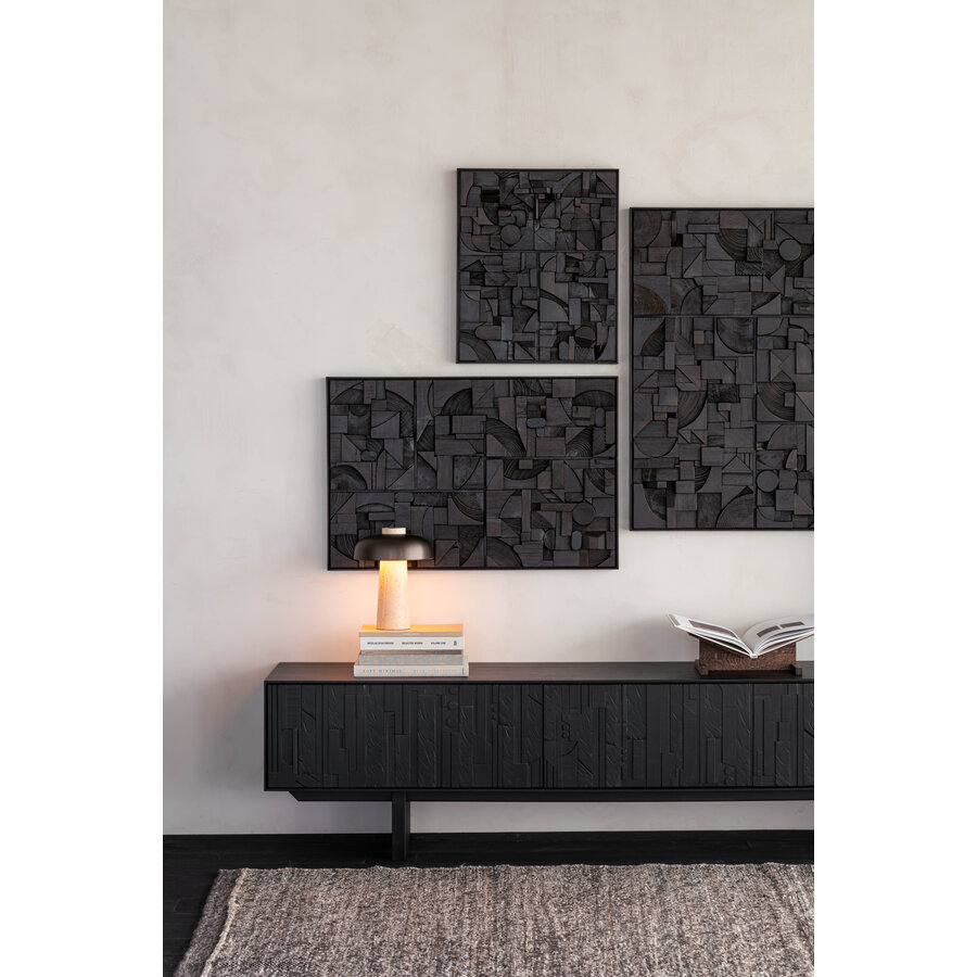 MEUBLE TV MOSAIC  - TECK VERNI - OFF BLACK 95.5'' par Ethnicraft