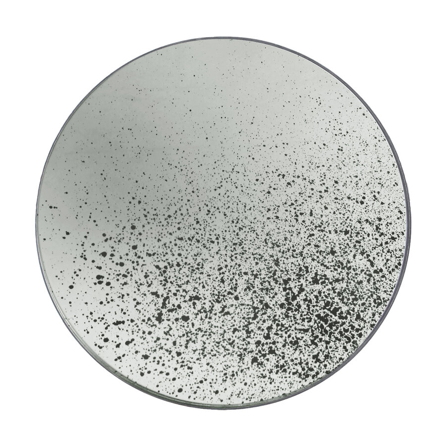 MIROIR ROND ÂGÉ - CLAIR - CADRE EN BOIS - MOYENNEMENT ÂGÉ 24'' par Ethnicraft