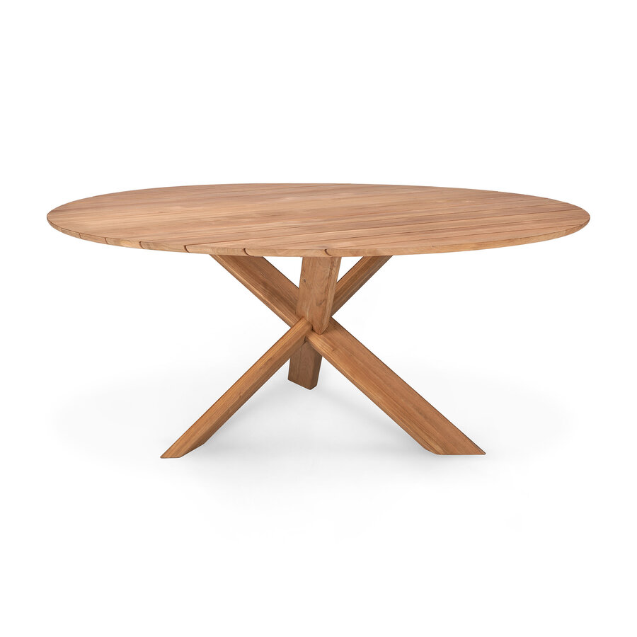 CIRCLE OUTDOOR DINING TABLE ROUND - TEAK 64'' by Ethnicraft