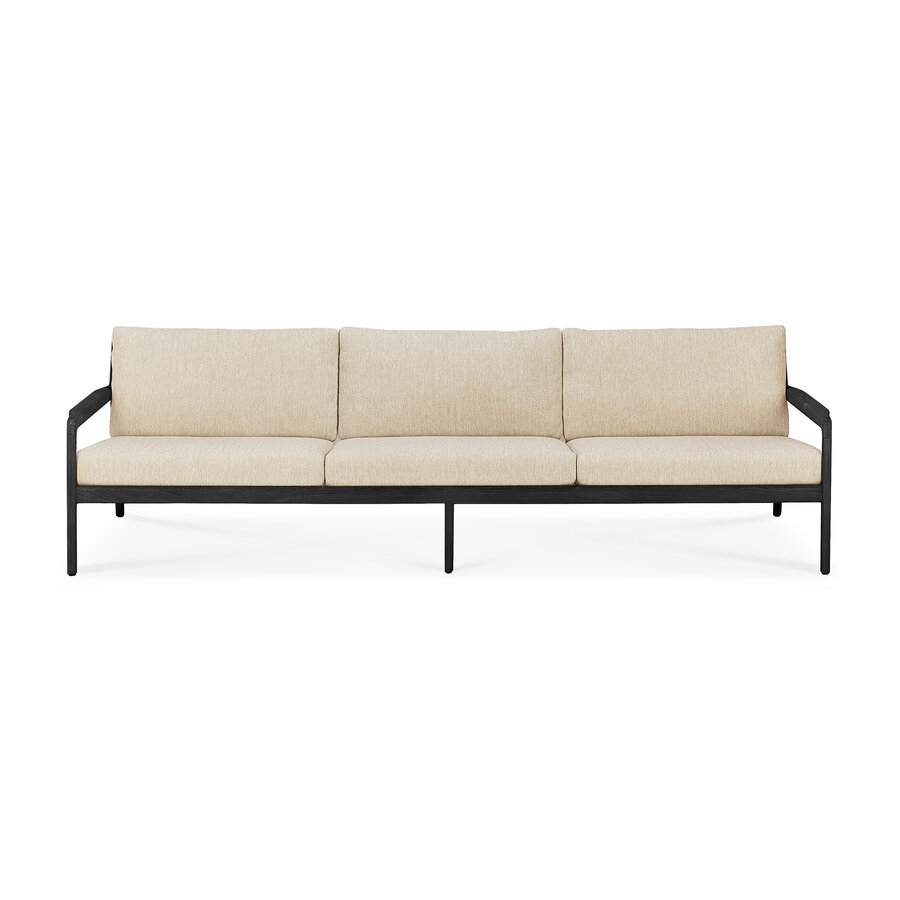 JACK OUTDOOR SOFA - VARNISHED TEAK - BLACK by Ethnicraft