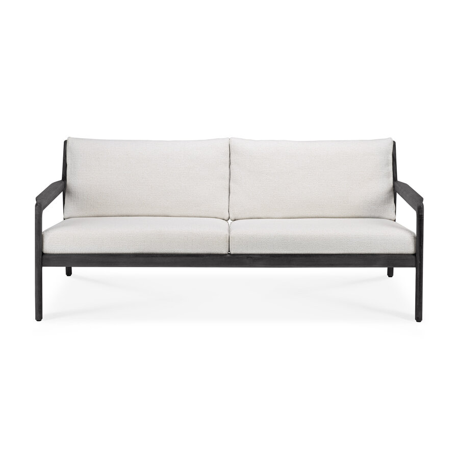 JACK OUTDOOR SOFA - VARNISHED TEAK - BLACK - 2 SEATER + by Ethnicraft