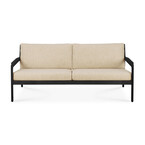 JACK OUTDOOR SOFA - VARNISHED TEAK - BLACK - 2 SEATER + by Ethnicraft