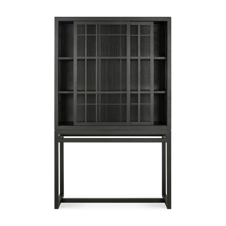 ARMOIRE BURUNG - CHÊNE VERNI - NOIR - 2 PORTE COULISSANTES par Ethnicraft