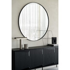 MIROIR ROND ÂGÉ - CLAIR - CADRE EN BOIS - MOYENNEMENT ÂGÉ 47.5'' par Ethnicraft