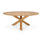 CIRCLE OUTDOOR DINING TABLE ROUND - TEAK 64'' by Ethnicraft