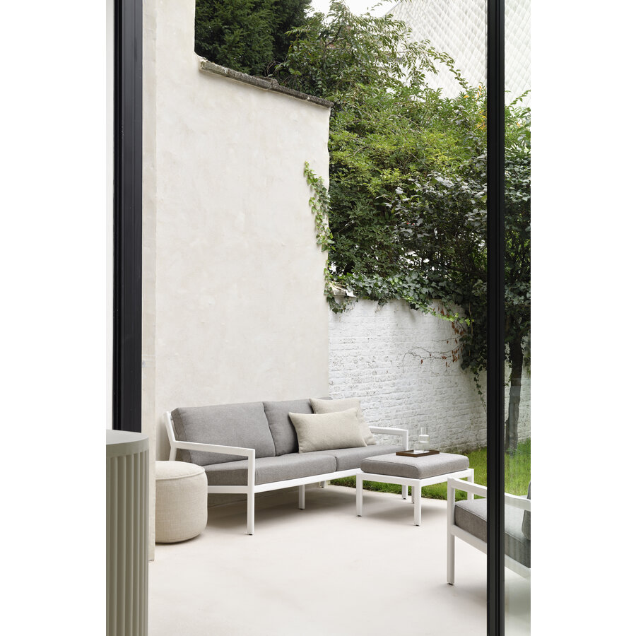 JACK OUTDOOR SOFA - ALUMINIUM - WHITE 2 SEATER+ by Ethnicraft