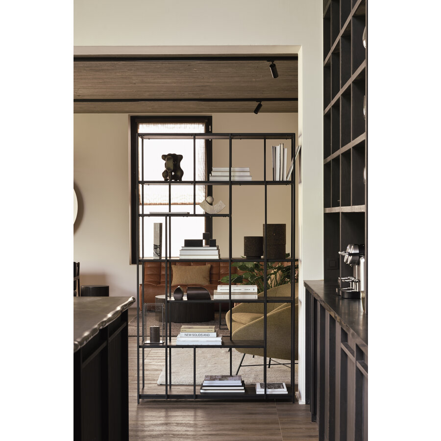 STUDIO RACK - VARNISHED TEAK - BLACK by Ethnicraft