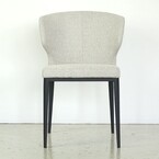 CHAISE CABO BEIGE / BASE MÉTAL NOIR