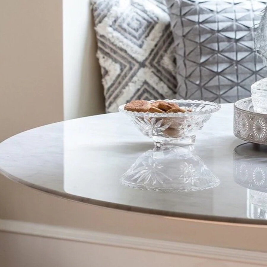 TRUMPET DINING TABLE ROUND AND MARBLE 39''