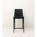 TABOURET COMPTOIR AVENUE EN CUIR SYNTHÉTIQUE NOIR - BASE B