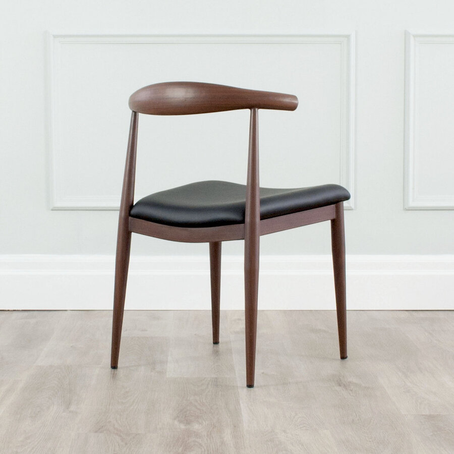 CHAISE HANS EN MÉTAL AVEC IMPRIMÉ NOYER