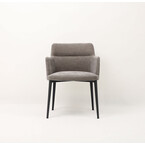 WILLIAMSBURG CHAIR GREIGE / BLACK METAL BASE