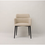 WILLIAMSBURG CHAIR BEIGE / BLACK METAL BASE
