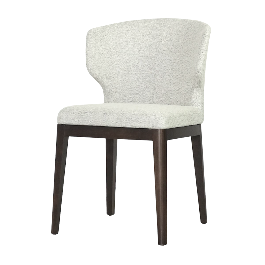 CABO CHAIR BEIGE FABRIC / WOOD WITH WALNUT FINISH