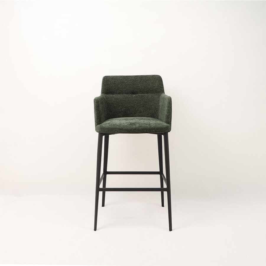 TABOURET COMPTOIR WILLIAMSBURG TISSU VERT