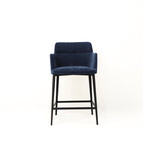 TABOURET COMPTOIR WILLIAMSBURG TISSU BLEU