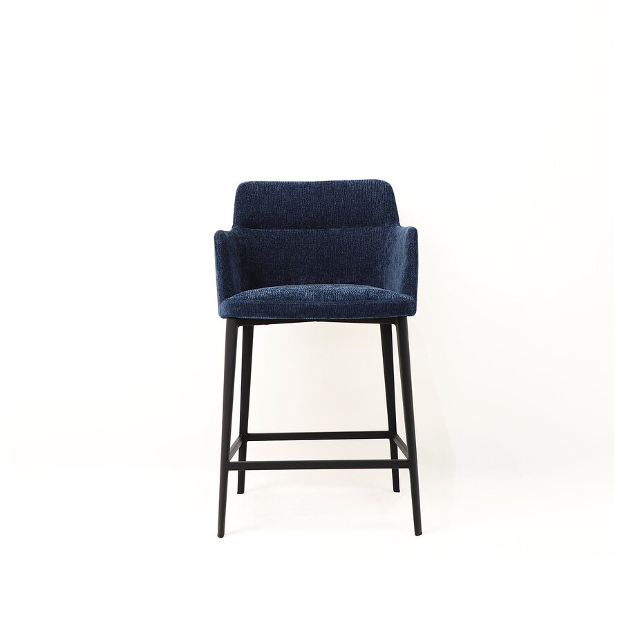 TABOURET COMPTOIR WILLIAMSBURG TISSU BLEU