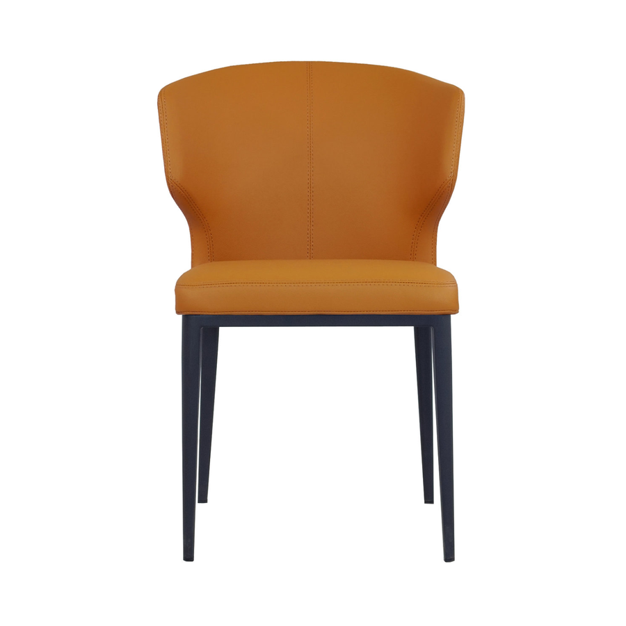 CABO CHAIR / SYNTHETIC LEATHER TAN AND BLACK METAL BASE