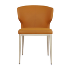 CABO CHAIR / SYNTHETIC LEATHER TAN AND METAL BASE WITH NATURAL IMPRINT