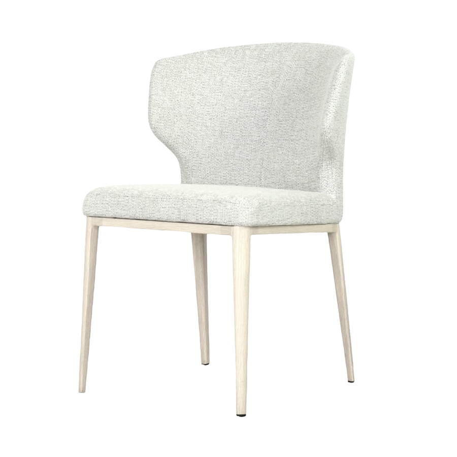 CHAISE CABO BEIGE / BASE MÉTALET IMPRESSION BOIS NATUREL