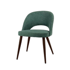 COCO CHAIR FABRIC GREEN BELFAST - BLACK IMPRINT WALNUT