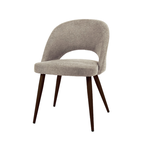 COCO CHAIR -  FABRIC MOCHA BELFAST -  METAL WALNUT IMPRINT