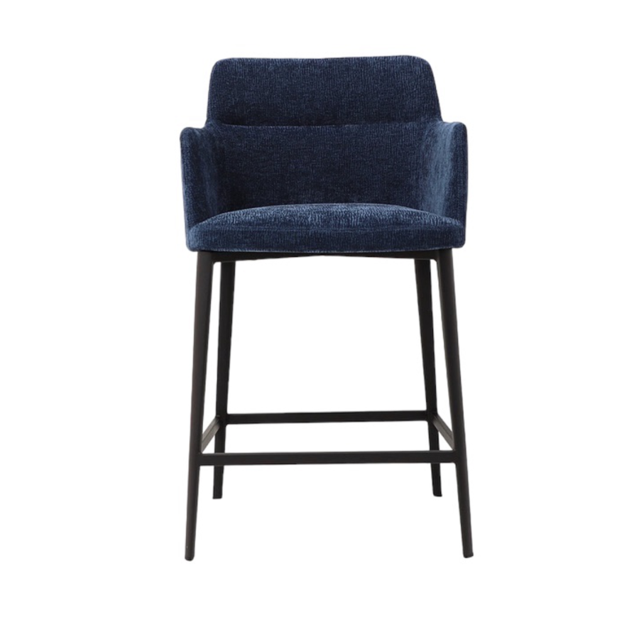 WILLIAMSBURG COUNTER STOOL FABIRC BLUE