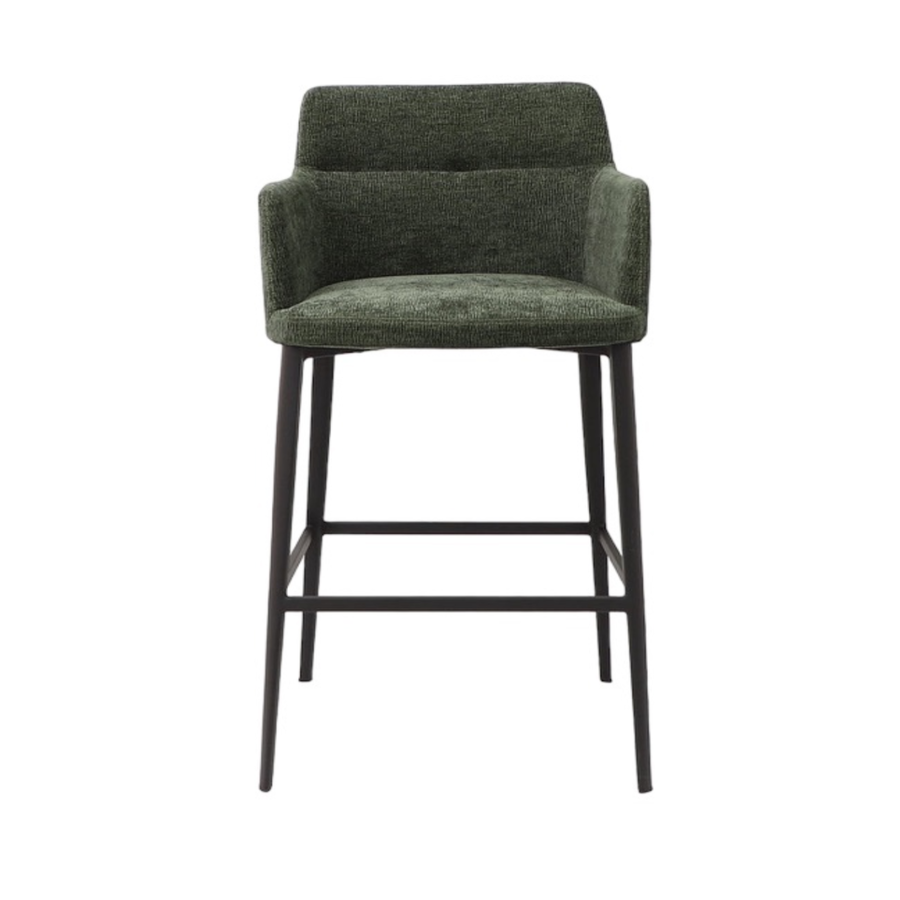 WILLIAMSBURG COUNTER STOOL FABIRC GREEN