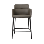 WILLIAMSBURG COUNTER STOOL SYNTHETIC LEATHER CHARCOAL