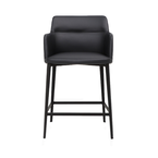 WILLIAMSBURG BAR STOOL SYNTHETIC LEATHER BLACK