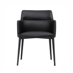 WILLIAMSBURG CHAIR WITH BLACK SYNTHETIC LEATHER