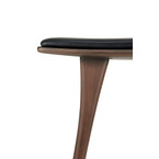 OSSO COUNTER STOOL - VARNISHED BROWN TEAK - BLACK LEATHER by Ethnicraft