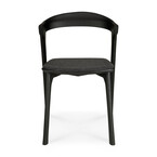 CHAISE BOK - CHÊNE VERNI - NOIR - TISSU SOFT BLACK par Ethnicraft