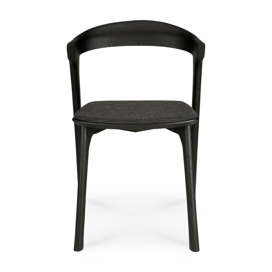 BOK CHAIR - VARNISHED OAK - BLACK - SOFT BLACK FABRIC by Ethnicraft