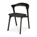 BOK CHAIR - VARNISHED OAK - BLACK - SOFT BLACK FABRIC by Ethnicraft