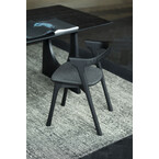 BOK CHAIR - VARNISHED OAK - BLACK - SOFT BLACK FABRIC by Ethnicraft