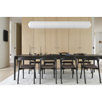 BOK CHAIR - VARNISHED OAK - BROWN - WARM BROWN FABRIC by Ethnicraft