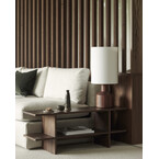 TABLE D'APPOINT KABUKI - TECK VERNI - BRUN par Ethnicraft