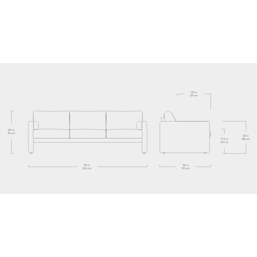 CANAPÉ LAUREL Merino mocha par Gus* Modern