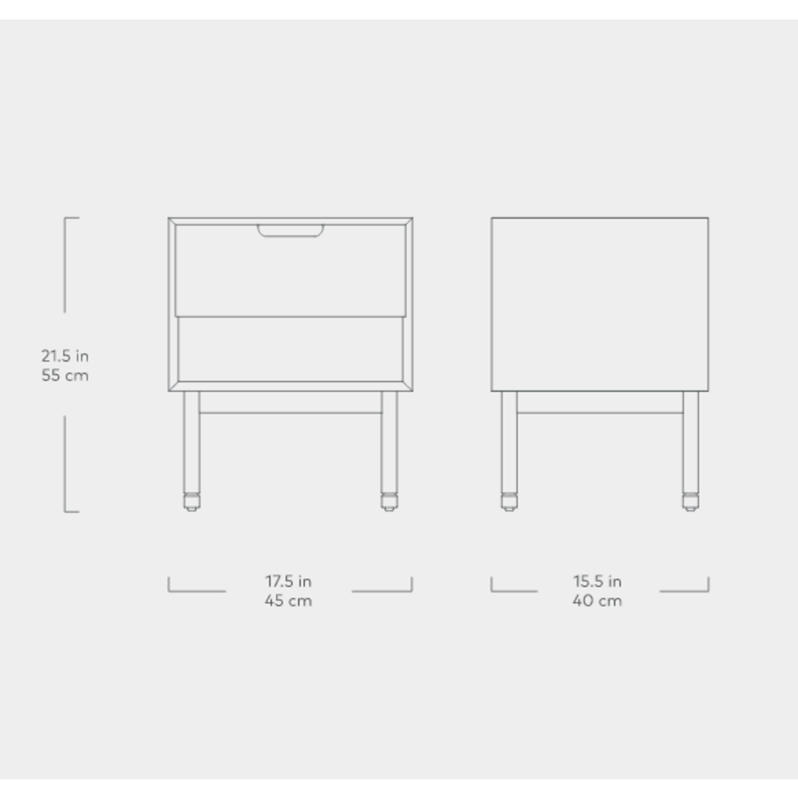 MUNRO SIDE TABLE Noyer by Gus* Modern