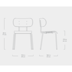 CHAISE BANTAM NOYER par Gus* Modern