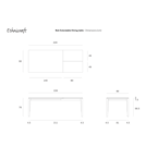 TABLE À DÎNER BOK EXTENSIBLE - RECTANGLE  - 55''/86.5'' par Ethnicraft