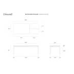 TABLE À DÎNER BOK EXTENSIBLE - RECTANGLE  - 55''/86.5'' par Ethnicraft