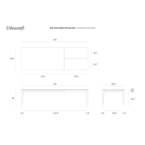 TABLE À DÎNER BOK EXTENSIBLE - RECTANGLE 78.5/118'' x 39.5'' par Ethnicraft