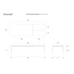 TABLE À DÎNER BOK EXTENSIBLE - RECTANGLE 78.5/118'' x 39.5'' par Ethnicraft