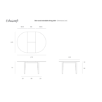 BOK EXTENDABLE TABLE - ROUND - 51''/70.5'' by Ethnicraft